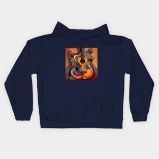 Surrealistic Guitar Abstract Landscape Kids Hoodie